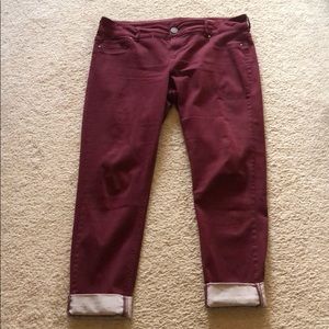 Maurices Jeggings - Burgundy